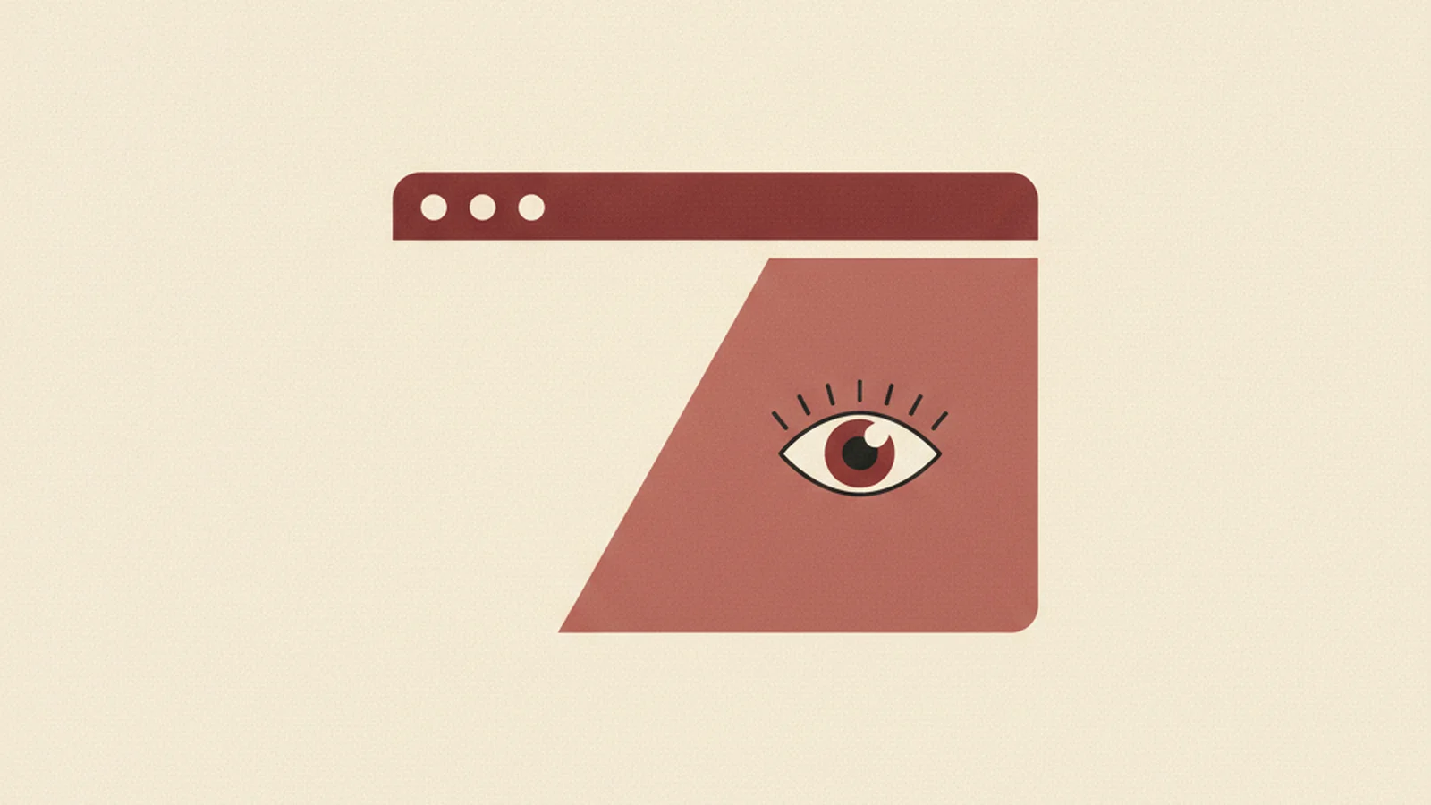 An oxblood and cream editorial illustration of a toggle switch split between a bright sun and a dark moon, with a cracked accessibility icon caught in the middle.