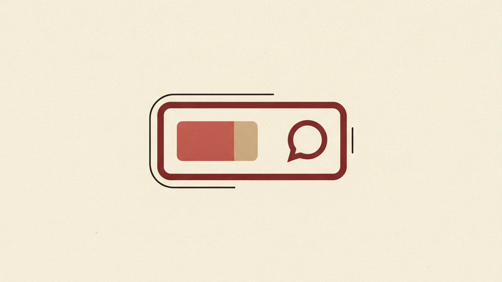 An oxblood and cream editorial illustration of a form with a red error message beside a silent, empty speech bubble, symbolizing an announcement that never happens.
