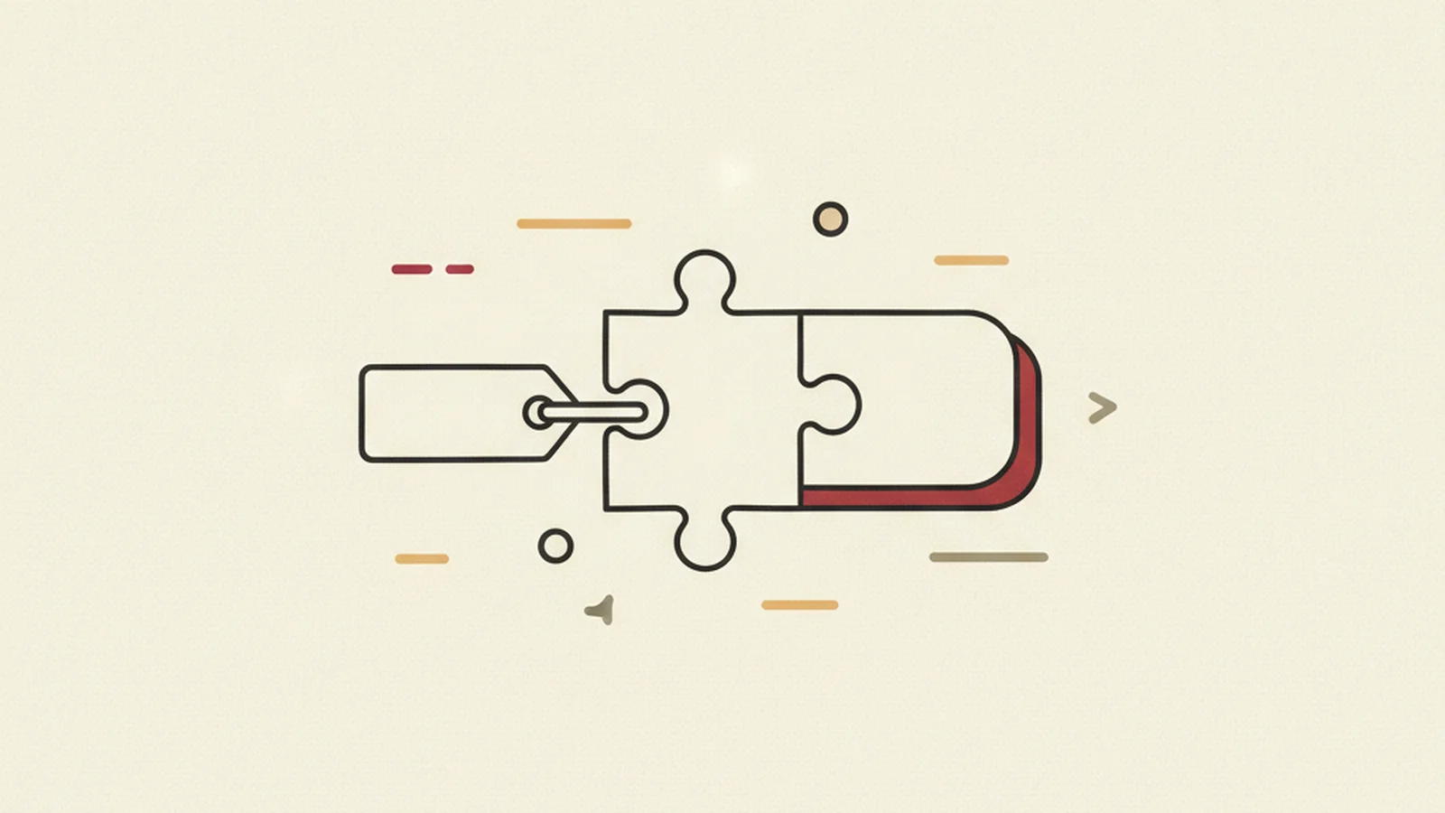 An oxblood and cream editorial illustration of a checklist with some lines crossed out in brick red ink and others checked in the same tone, evoking a code audit.